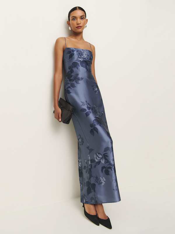 Frankie Silk Dress - Trieste Border
