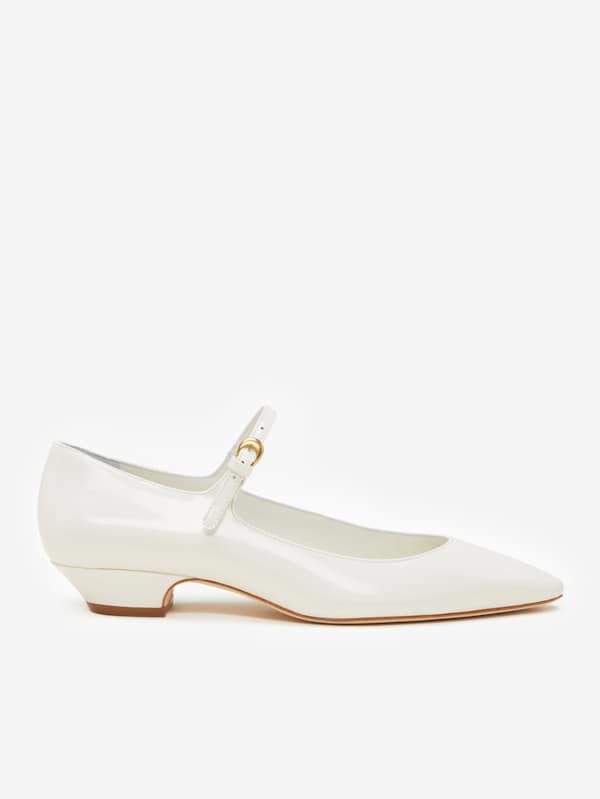 Kimberly Pump - White Leather